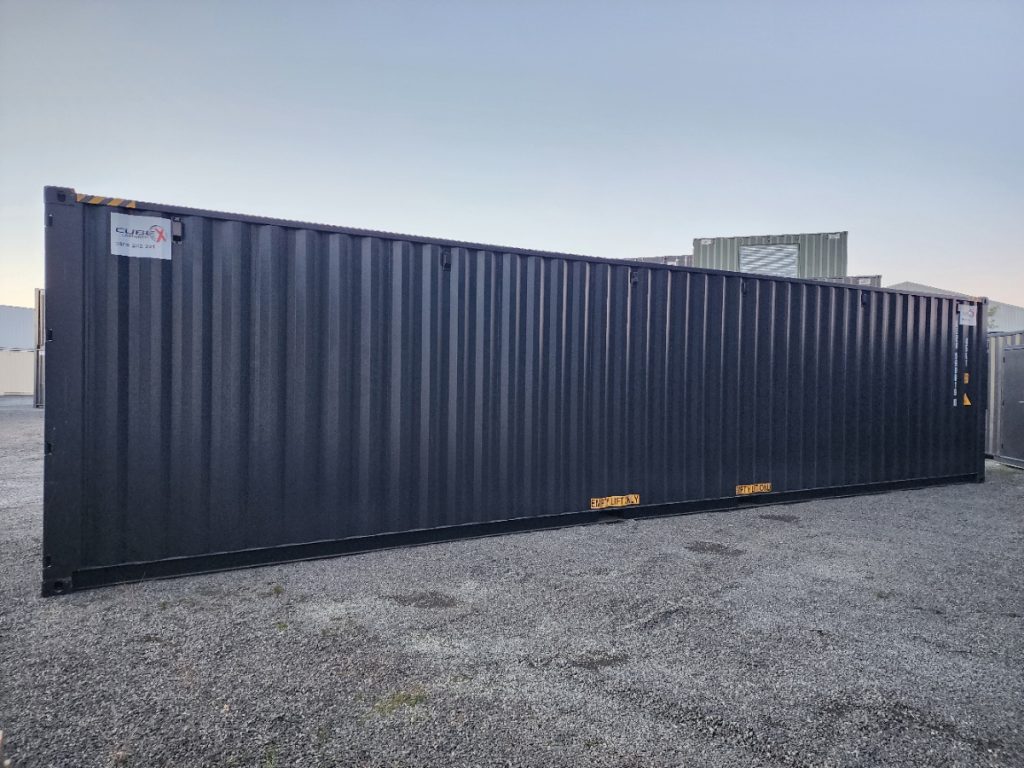 40ft High Cube Black New Build Shipping Container Christchurch - Cubex ...