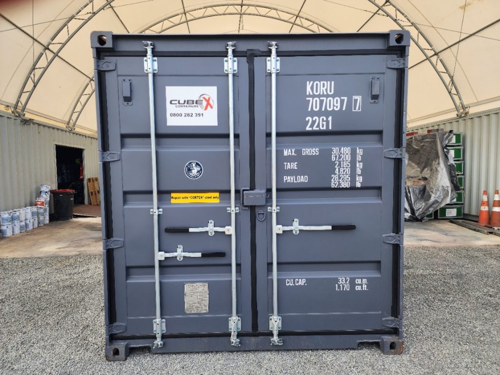 10ft Dark Grey shipping container .... Christchurch - Cubex Containers